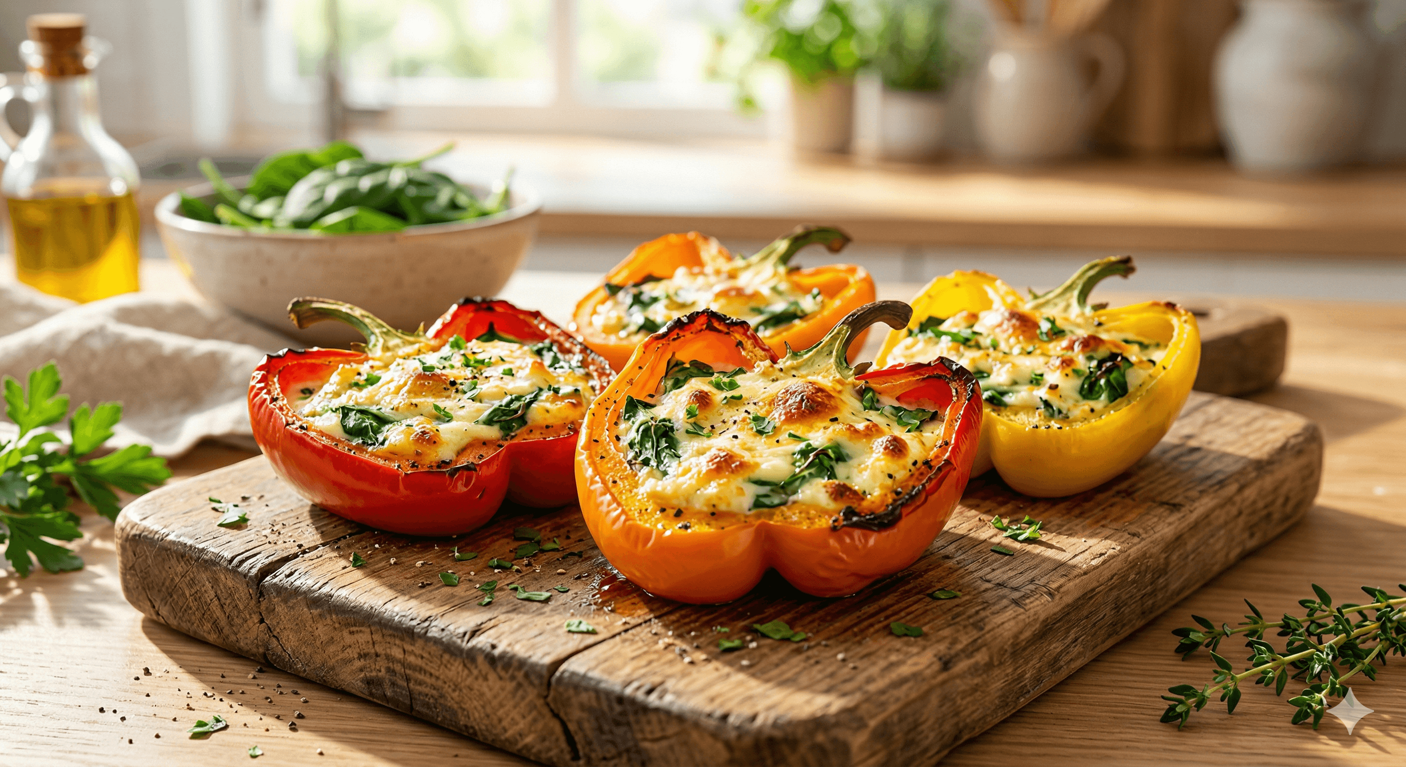 Zapečene punjene paprike sa sirom i jajima